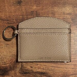 NWOT Anne Klein Beige Card Holder with Key Ring